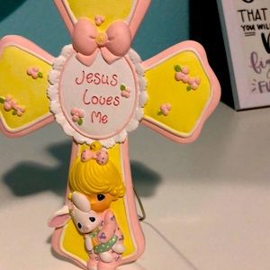 Jesus loves me cross Baptism gift